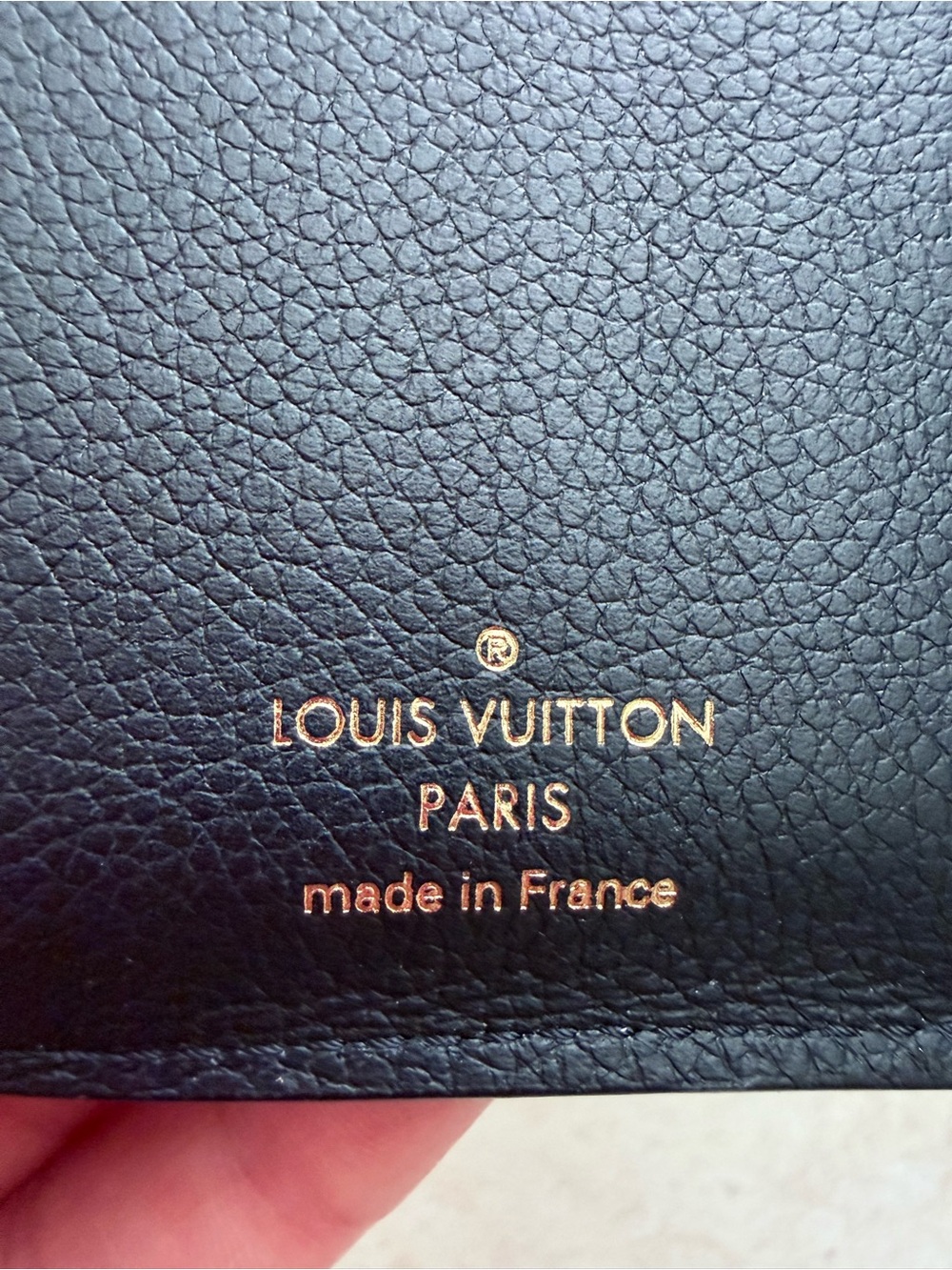 Louis Vuitton Black Monogram Embossed Victorine Wallet with Gold Snap - Picture 7 of 11
